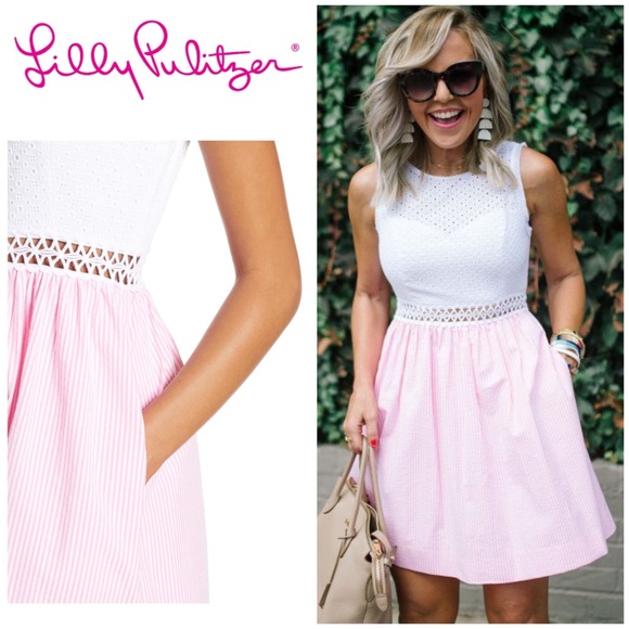 Lilly Pulitzer Dresses & Skirts - Lilly Pulitzer Alivia Pink Seersucker Dress NWT